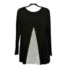 Chicos Minimalist Modern Layered Tunic Womens Size Medium Chic Workwear